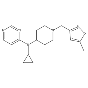 N-cyclopropyl-N-{1-[(5-methyl-1,2-oxazol-3-yl)methyl]piperidin-4-yl}pyrimidin-4-amine Structure