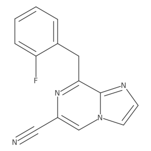 8-(2-Fluorobenzyl)imidazo[1,2-a]pyrazine-6-carbonitrile结构式