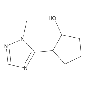 rac-(1R,2S)-2-(1-methyl-1H-1,2,4-triazol-5-yl)cyclopentan-1-ol结构式