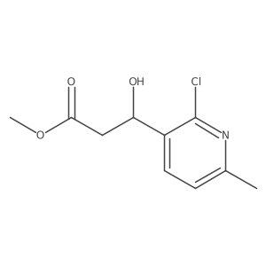 methyl (3R)-3-(2-chloro-6-methylpyridin-3-yl)-3-hydroxypropanoate结构式