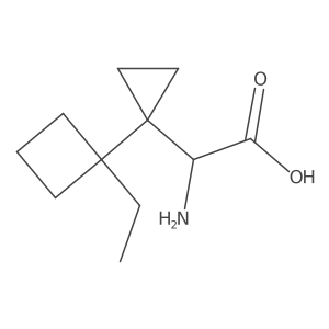 2-Amino-2-[1-(1-ethylcyclobutyl)cyclopropyl]acetic acid Structure