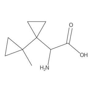 2-Amino-2-[1-(1-methylcyclopropyl)cyclopropyl]acetic acid Structure