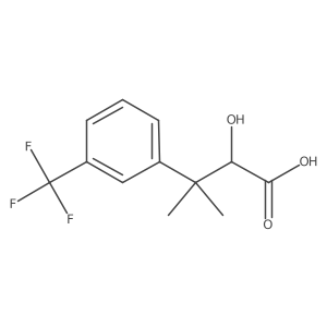 2-Hydroxy-3-methyl-3-[3-(trifluoromethyl)phenyl]butanoic acid Structure