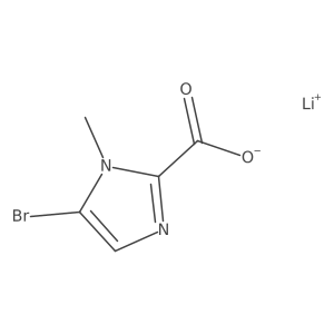 lithium(1+) ion 5-bromo-1-methyl-1H-imidazole-2-carboxylate结构式