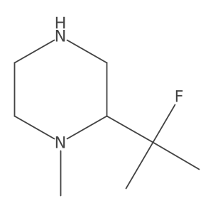 2-(2-Fluoropropan-2-yl)-1-methylpiperazine结构式