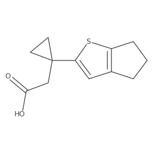 2-(1-{4H,5H,6H-cyclopenta[b]thiophen-2-yl}cyclopropyl)acetic acid Structure