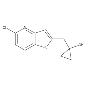 1-({5-Chlorothieno[3,2-b]pyridin-2-yl}methyl)cyclopropan-1-ol结构式