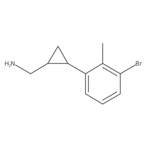[2-(3-Bromo-2-methylphenyl)cyclopropyl]methanamine Structure