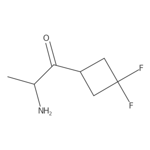 2-Amino-1-(3,3-difluorocyclobutyl)propan-1-one结构式