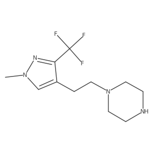 1-{2-[1-methyl-3-(trifluoromethyl)-1H-pyrazol-4-yl]ethyl}piperazine Structure