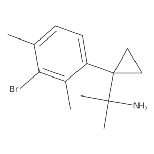 2-[1-(3-Bromo-2,4-dimethylphenyl)cyclopropyl]propan-2-amine Structure