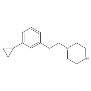1-[2-(3-Cyclopropylphenyl)ethyl]piperazine结构式