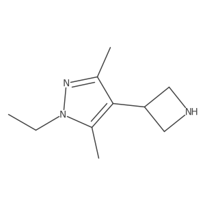 4-(azetidin-3-yl)-1-ethyl-3,5-dimethyl-1H-pyrazole结构式
