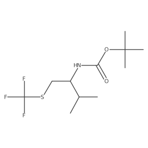 tert-Butyl (R)-(3-methyl-1-((trifluoromethyl)thio)butan-2-yl)carbamate结构式