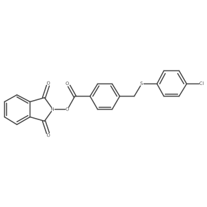 1,3-dioxo-2,3-dihydro-1H-isoindol-2-yl 4-{[(4-chlorophenyl)sulfanyl]methyl}benzoate Structure