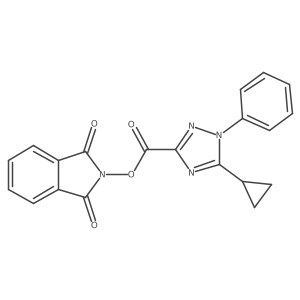 1,3-dioxo-2,3-dihydro-1H-isoindol-2-yl 5-cyclopropyl-1-phenyl-1H-1,2,4-triazole-3-carboxylate结构式