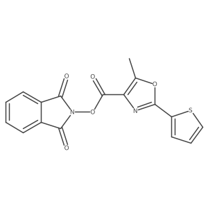 1,3-dioxo-2,3-dihydro-1H-isoindol-2-yl 5-methyl-2-(thiophen-2-yl)-1,3-oxazole-4-carboxylate结构式