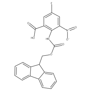 2-({[(9H-fluoren-9-yl)methoxy]carbonyl}amino)-5-fluoro-3-nitrobenzoic acid Structure
