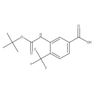 3-{[(Tert-butoxy)carbonyl]amino}-4-(trifluoromethyl)benzoic acid Structure