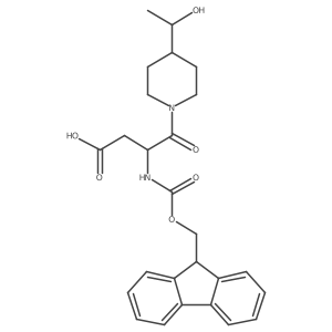 3-({[(9H-fluoren-9-yl)methoxy]carbonyl}amino)-4-{4-[(1R)-1-hydroxyethyl]piperidin-1-yl}-4-oxobutanoic acid Structure
