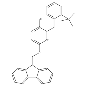 (S)-2-((((9H-Fluoren-9-yl)methoxy)carbonyl)amino)-3-(2-(tert-butyl)phenyl)propanoic acid结构式