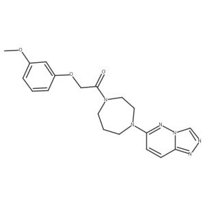 2-(3-Methoxyphenoxy)-1-(4-{[1,2,4]triazolo[4,3-b]pyridazin-6-yl}-1,4-diazepan-1-yl)ethan-1-one结构式