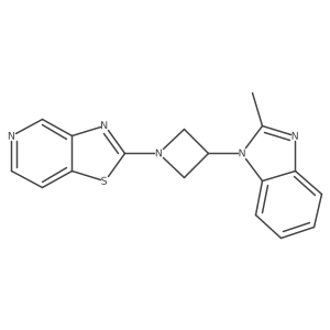 2-methyl-1-(1-{[1,3]thiazolo[4,5-c]pyridin-2-yl}azetidin-3-yl)-1H-1,3-benzodiazole结构式