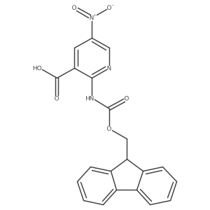 2-({[(9H-fluoren-9-yl)methoxy]carbonyl}amino)-5-nitropyridine-3-carboxylic acid结构式