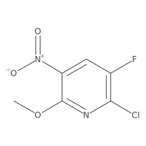 2-Chloro-3-fluoro-6-methoxy-5-nitropyridine结构式