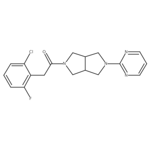2-(2-Chloro-6-fluorophenyl)-1-[5-(pyrimidin-2-yl)-octahydropyrrolo[3,4-c]pyrrol-2-yl]ethan-1-one Structure
