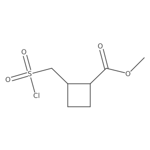 Methyl (1R,2S)-2-(chlorosulfonylmethyl)cyclobutane-1-carboxylate Structure