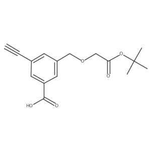 3-{[2-(Tert-butoxy)-2-oxoethoxy]methyl}-5-ethynylbenzoic acid Structure