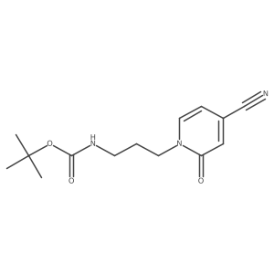 tert-butyl N-[3-(4-cyano-2-oxo-1,2-dihydropyridin-1-yl)propyl]carbamate结构式