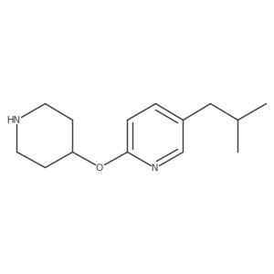 5-(2-Methylpropyl)-2-(piperidin-4-yloxy)pyridine结构式