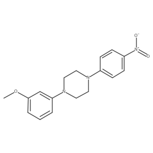 COc1cccc(N2CCN(c3ccc([N+](=O)[O-])cc3)CC2)c1结构式