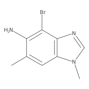 4-Bromo-1,6-dimethyl-1H-benzimidazol-5-amine结构式