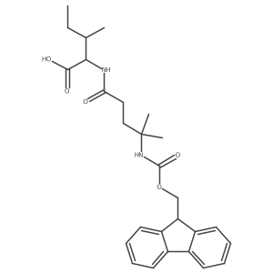 (2S)-2-[4-({[(9H-fluoren-9-yl)methoxy]carbonyl}amino)-4-methylpentanamido]-3-methylpentanoic acid结构式