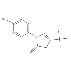 1-(6-aminopyridin-3-yl)-3-(trifluoromethyl)-4,5-dihydro-1H-pyrazol-5-one Structure