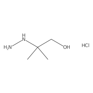 2-Hydrazineyl-2-methylpropan-1-ol hydrochloride结构式