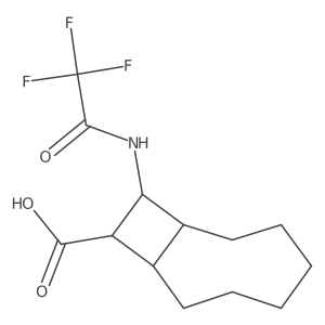 rac-(1R,8S,9S,10S)-10-(2,2,2-trifluoroacetamido)bicyclo[6.2.0]decane-9-carboxylic acid结构式