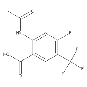 2-Acetamido-4-fluoro-5-(trifluoromethyl)benzoic acid结构式
