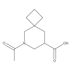 6-Acetyl-6-azaspiro[3.5]nonane-8-carboxylic acid结构式