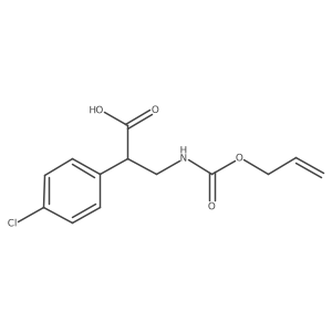 2-(4-Chlorophenyl)-3-{[(prop-2-en-1-yloxy)carbonyl]amino}propanoic acid Structure