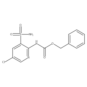 benzyl N-(5-chloro-3-sulfamoylpyridin-2-yl)carbamate结构式