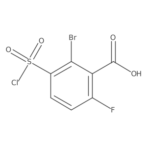 2-Bromo-3-(chlorosulfonyl)-6-fluorobenzoicacid Structure