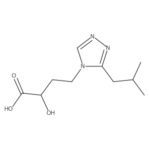 2-hydroxy-4-[3-(2-methylpropyl)-4H-1,2,4-triazol-4-yl]butanoic acid结构式