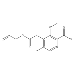 5-Fluoro-3-methoxy-4-{[(prop-2-en-1-yloxy)carbonyl]amino}pyridine-2-carboxylic acid Structure