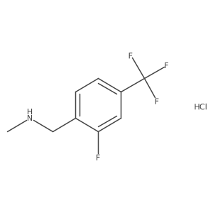 {[2-Fluoro-4-(trifluoromethyl)phenyl]methyl}(methyl)aminehydrochloride Structure