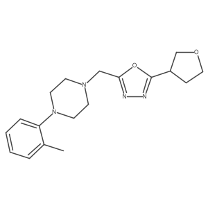 1-(2-Methylphenyl)-4-{[5-(oxolan-3-yl)-1,3,4-oxadiazol-2-yl]methyl}piperazine结构式
