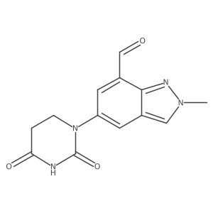 5-(2,4-dioxo-1,3-diazinan-1-yl)-2-methyl-2H-indazole-7-carbaldehyde结构式